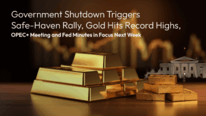 Read more about the article Amillex Daily Market Commentary: Government Shutdown Triggers Safe-Haven Rally, Gold Hits Record Highs, OPEC+ Meeting and Fed Minutes in Focus Next Week