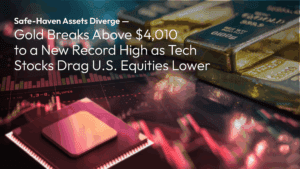 Read more about the article Amillex Daily Market Commentary: Safe-Haven Assets Diverge — Gold Breaks Above $4,010 to a New Record High as Tech Stocks Drag U.S. Equities Lower