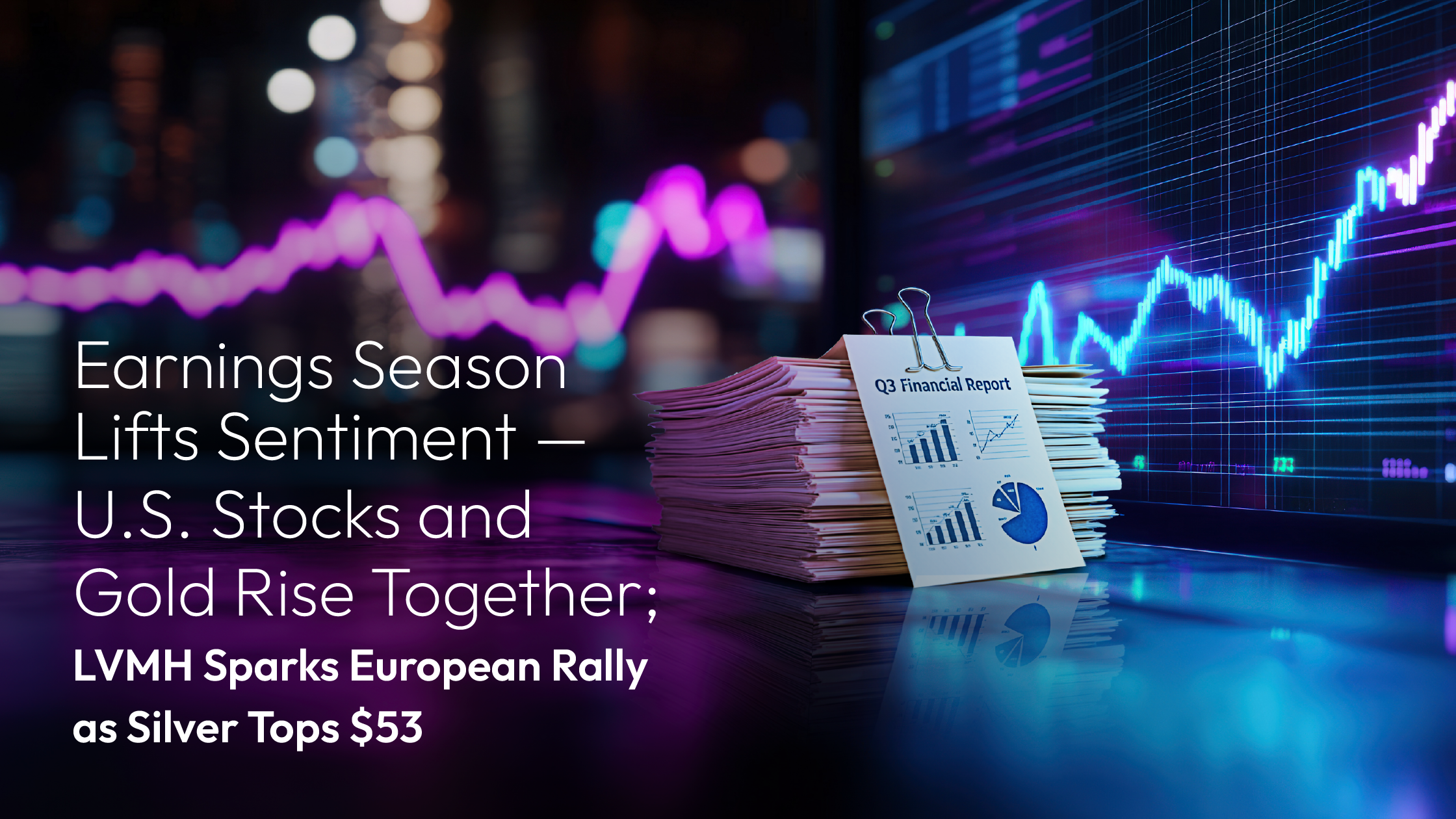 Đọc thêm về bài viết Amillex Daily Market Commentary: Earnings Season Lifts Sentiment — U.S. Stocks and Gold Rise Together; LVMH Sparks European Rally as Silver Tops $53